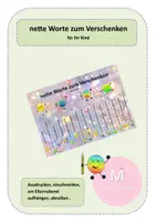 Vorschau - Anderer Materialtyp - nette Worte zum Verschenken - Elternabend - Deckblatt