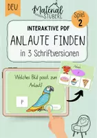Vorschau - Stationenlernen - Anlaute Quiz (Spiel 2) - Welches Bild passt zum Anlaut? - Deckblatt