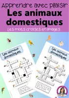 Vorschau - Arbeitsblätter - Les animaux domestiques (les mots croisés en images) Kreuzworträtsel - Deckblatt