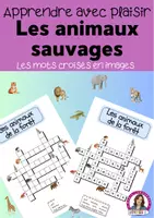Vorschau - Arbeitsblätter - Les animaux sauvages (les mots croisés en images) Kreuzworträtsel - Deckblatt