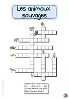 Vorschau - Arbeitsblätter - Les animaux sauvages (les mots croisés en images) Kreuzworträtsel - Seite 1