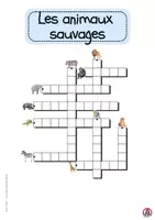 Vorschau - Arbeitsblätter - Les animaux sauvages (les mots croisés en images) Kreuzworträtsel - Seite 2