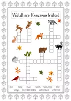 Vorschau - Arbeitsblätter - Waldtier-Kreuzworträtsel | zweifach differenziert - Seite 2