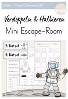 Vorschau - Arbeitsblätter - Mini-Escape Room: Verdoppeln und Halbieren (ZR 20) - Deckblatt