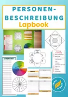 Vorschau - Mal- und Bastelvorlagen - Lapbook Personenbeschreibung - Deckblatt