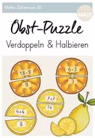 Vorschau - Stationenlernen - Obst-Puzzle: Verdoppeln & Halbieren (ZR20) - Deckblatt