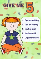 anteprima - Schede informative - Cartello per la gestione della classe - GIVE ME 5 Poster - Pagina 1