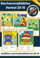 Vorschau - Arbeitsblätter - Rechenmalblätter Herbst ZR 10: Addition und Subtraktion - Deckblatt