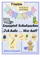 Vorschau - Spiele - Lesespiel Schulsachen - Ich habe ... Wer hat? - Deckblatt