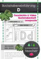 Vorschau - Arbeitsblätter - Buchstabeneinführung D - Buchstabengeschichte, Video, Übungsaufgaben - Deckblatt