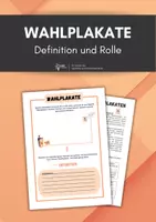 Vorschau - Arbeitsblätter - Wahlplakate: Definition und Rolle - Deckblatt