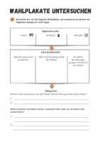 Vorschau - Arbeitsblätter - Wahlplakate analysieren: Botschaft, Layout, Interpretation uvm. - Seite 1