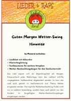 Vorschau - Arbeitsblätter - Begrüßungslied: Guten Morgen Wetter-Swing - Seite 1