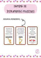 Vista previa - Juegos / Gamificación - INSTRUMENTOS MUSICALES DOMINÓ - Portada