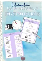 Vorschau - Fördermaterial/Inklusion - Uhrzeiten üben volle Stunde mit dem Bär - Deckblatt