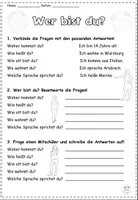 Vorschau - Arbeitsblätter - Wer bist du? Arbeitsblatt zu "sich vorstellen" DaZ / DaF / Deutsch - Seite 2
