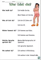 Vorschau - Arbeitsblätter - Zehn ausgefüllte Steckbriefe "sich vorstellen" DaZ / DaF / Deutsch - Seite 2