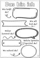 Vorschau - Arbeitsblätter - Steckbrief mit Kennenlernspiel "sich vorstellen" DaZ / DaF / Deutsch - Seite 2