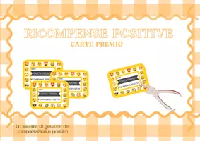 anteprima - Carte premio per comportamento - Pagina di copertina