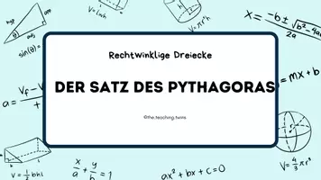 Vorschau - Stundenentwürfe - Einführung Satz des Pythagoras - Präsentation, Arbeitsblatt und Legespiel - Seite 1