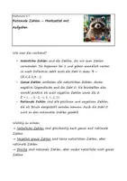Vorschau - Arbeitsblätter - Merkzettel zu rationalen Zahlen mit Aufgaben - Deckblatt