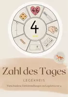 Vorschau - Bildkarten - Zahl des Tages zur 4 (Legekreis) - Deckblatt