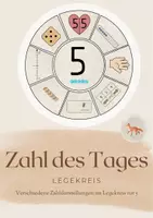 Vorschau - Bildkarten - Zahl des Tages zur 5 (Legekreis) - Deckblatt