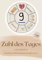 Vorschau - Bildkarten - Zahl des Tages zur 9 (Legekreis) - Deckblatt