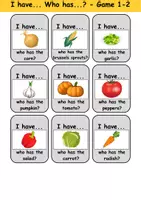 Vorschau - Arbeitsblätter - I have, who has? “vegetables” - Lesespiel Englisch (Ich habe, wer hat?) - Seite 2