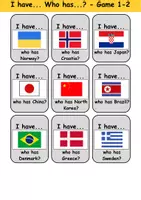 Vorschau - Arbeitsblätter - I have, who has? “Countries” - Lesespiel Englisch (Ich habe, wer hat?) - Seite 2
