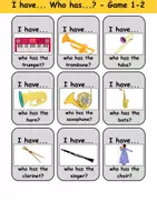 Vorschau - Arbeitsblätter - I have, who has? “Musical instruments” - Lesespiel Englisch (Ich habe, wer hat?) - Seite 2