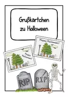 Vorschau - Anderer Materialtyp - Grußkärtchen zu Halloween - Deckblatt