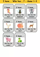 Vorschau - Unterrichtsreihen - I have, who has? “Animals” - Lesespiel Englisch (Ich habe, wer hat?) - Seite 3