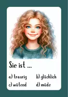 Aperçu - Cartes d'exercices - Gefühle, Aufgabenkarten / Sentiments en allemand : cartes d'exercices - Page de couverture