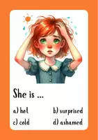 Aperçu - Cartes d'exercices - Feelings, Task Cards / Sentiments en anglais : cartes d'exercices - Page 2