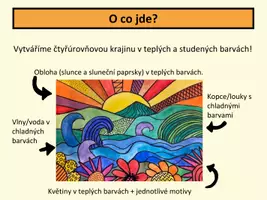Náhled - umění - krok za krokem: Krajina v teplých a studených farbách - boční 2