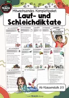 Vorschau - Stationenlernen - Lauf- & Schleichdiktate - Mitwachsendes Materialpaket - Deckblatt