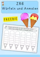 Vorschau - Arbeitsblätter - ZR6 Eiskugeln anmalen, Freebie - Deckblatt