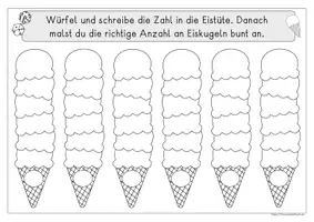 Vorschau - Arbeitsblätter - ZR6 Eiskugeln anmalen, Freebie - Seite 2