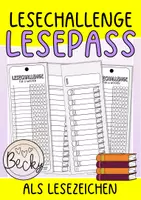 Vorschau - Arbeitsblätter - Lesepass, Lesezeichen (Lesechallenge) - Deckblatt
