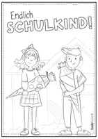 Vorschau - Mal- und Bastelvorlagen - Schulkind - DIY Postkarten / Grußkarten zur Einschulung Begrüßungen - Seite 3