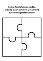 Vorschau - Arbeitsblätter - Puzzleteile Vorlage 4 Teile vierteilig blanko - Seite 1