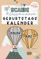 Vorschau - Poster - Scandi Klassenzimmer | Geburtstagskalender | Klassenraum verschönern - Deckblatt