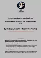 Vorschau - Unterrichtsreihen - Kurzgeschichten + Kommunikation: (EF): Berg: "Vera sitzt ..." - Deckblatt