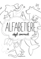 anteprima - Esercizi - Alfabetiere o abbecedario degli animali, impara le lettere! - Pagina di copertina