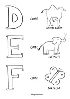 anteprima - Esercizi - Alfabetiere o abbecedario degli animali, impara le lettere! - Pagina 2