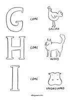 anteprima - Esercizi - Alfabetiere o abbecedario degli animali, impara le lettere! - Pagina 3