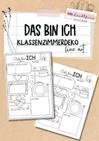 Vorschau - Unterrichtsreihen - Klassenzimmerdeko Boho | Line Art Deko für Klassenraum & Schulorganisation | Sparpaket - Seite 1