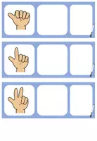 Vorschau - Fördermaterial/Inklusion - Fingerbilder und Ziffern - Klettkarten - Seite 3