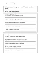 Vorschau - Arbeitsblätter - Simple Past Verneinung Aufgaben m. Lösung - Seite 1